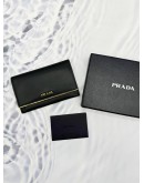 PRADA 1MC004 CARD CASE WALLET IN BLACK SAFFIANO LEATHER