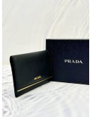 PRADA 1MC004 CARD CASE WALLET IN BLACK SAFFIANO LEATHER