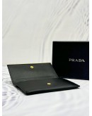 PRADA 1MC004 CARD CASE WALLET IN BLACK SAFFIANO LEATHER