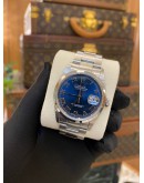 ROLEX OYSTER PERPETUAL DATEJUST 36 REF 16200 BLUE DEEP SEA ROME DIAL 36MM AUTOMATIC YEAR 2005 WATCH 