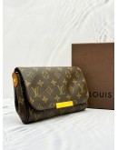 LOUIS VUITTON FAVOURITE MM IN BROWN MONOGRAM CANVAS -FULL SET-