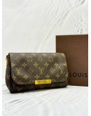 LOUIS VUITTON FAVOURITE MM IN BROWN MONOGRAM CANVAS -FULL SET-