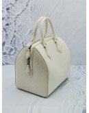 LOUIS VUITTON WHITE DAMIER FACETTE SPEEDY SUBE MM HANDLE BAG