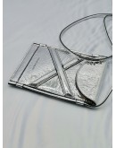 ALEXANDER MCQUEEN THE CURVE MICRO SILVER METALLIC SLIM BAG