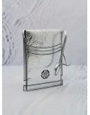 ALEXANDER MCQUEEN THE CURVE MICRO SILVER METALLIC SLIM BAG