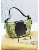 FENDI MATCHA GREEN MINI SEQUIN CROISSANT BAG