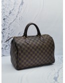 LOUIS VUITTON SPEEDY 30 BROWN DAMIER EBENE CANVAS HANDLE BAG 