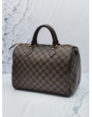 LOUIS VUITTON SPEEDY 30 BROWN DAMIER EBENE CANVAS HANDLE BAG 