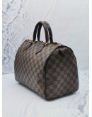 LOUIS VUITTON SPEEDY 30 BROWN DAMIER EBENE CANVAS HANDLE BAG 