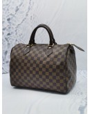 LOUIS VUITTON SPEEDY 30 BROWN DAMIER EBENE CANVAS HANDLE BAG 