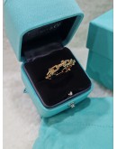 (LIKE NEW) 2024 TIFFANY & CO HARDWEAR 18K YELLOW GOLD MICRO LINK RING SIZE 6.5 -FULL SET-