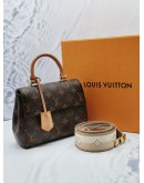 2022 MICROCHIP LOUIS VUITTON CLUNY BB BROWN MONOGRAM CANVAS WITH REMOVABLE STRAP 