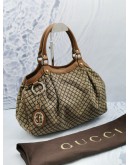 GUCCI SUKEY DIAMANTE GG CANVAS TOTE SHOULDER BAG