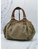 GUCCI SUKEY DIAMANTE GG CANVAS TOTE SHOULDER BAG