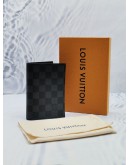 2024 MICROCHIP LOUIS VUITTON PASSPORT COVER BLACK DAMIER GRAPHITE CANVAS -FULL SET-