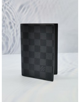 2024 MICROCHIP LOUIS VUITTON PASSPORT COVER BLACK DAMIER GRAPHITE CANVAS -FULL SET-