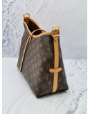 (BRAND NEW) 2024 MICROCHIP LOUIS VUITTON CARRYALL PM BROWN MONOGRAM CANVAS WITH SMALL POUCH AND REMOVABLE STRAP -FULL SET-