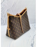 (BRAND NEW) 2024 MICROCHIP LOUIS VUITTON CARRYALL PM BROWN MONOGRAM CANVAS WITH SMALL POUCH AND REMOVABLE STRAP -FULL SET-