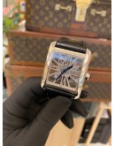 (UNUSED) CARTIER TANK MC REF W5310026 PLATINUM 950 SKELETON MOVEMENT PERFECT WATCH YEAR 2021 WATCH -FULL SET-