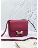 HERMES CONSTANCE 18 ROSE POURPRE EPSOM PHW BAG STAMP C YEAR 2018 