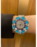 (BRAND NEW) 2023 BLVGARI DIVAS DREAM SAPPHIRE TURQUOISE DIAMOND DIAL 39MM QUARTZ FULL WHITE GOLD GLOBAL 50 YEAR WARRANTY -FULL SET-