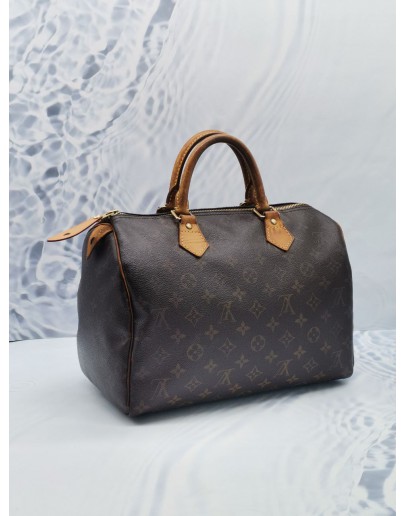 LOUIS VUITTON SPEEDY 30 BROWN MONOGARM CANVAS HANDLE BAG 