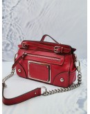 DOLCE & GABBANA MISS EASY WAY CLUTCH / SHOULDER BAG IN RED LEATHER SHW