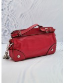 DOLCE & GABBANA MISS EASY WAY CLUTCH / SHOULDER BAG IN RED LEATHER SHW