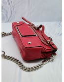 DOLCE & GABBANA MISS EASY WAY CLUTCH / SHOULDER BAG IN RED LEATHER SHW