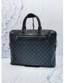 LOUIS VUITTON PORTE-DOCUMENTS JOUR MM BLUE DAMIER GRAPHITE CANVAS WITH BLACK LEATHER  