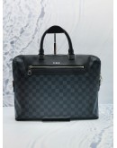 LOUIS VUITTON PORTE-DOCUMENTS JOUR MM BLUE DAMIER GRAPHITE CANVAS WITH BLACK LEATHER  