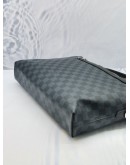 LOUIS VUITTON PORTE-DOCUMENTS JOUR MM BLUE DAMIER GRAPHITE CANVAS WITH BLACK LEATHER  