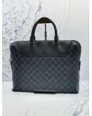 LOUIS VUITTON PORTE-DOCUMENTS JOUR MM BLUE DAMIER GRAPHITE CANVAS WITH BLACK LEATHER  