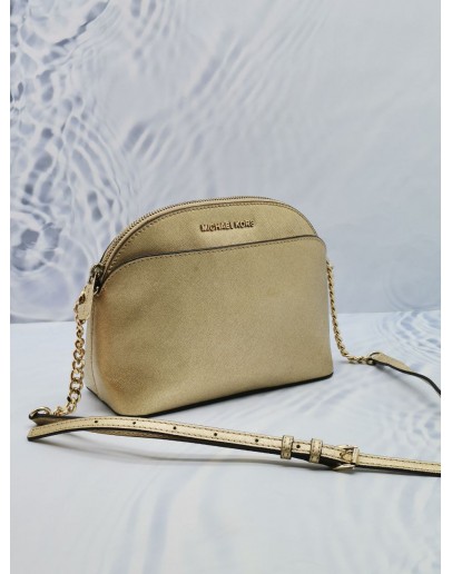 MICHAEL KORS EMMY SMALL CROSSBODY BAG IN GOLD COLOR 