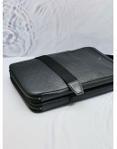 MONT BLANC M_GRAM 4810 BIKE DOCUMENT CASE IN BLACK EMBOSSED LEATHER WITH M PRINT  