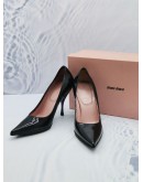 MIU MIU BLACK PATENT LEATHER HIGH HEELS SIZE 36 1/2