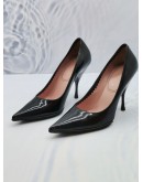 MIU MIU BLACK PATENT LEATHER HIGH HEELS SIZE 36 1/2