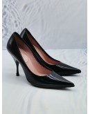 MIU MIU BLACK PATENT LEATHER HIGH HEELS SIZE 36 1/2