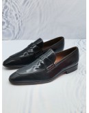 VALENTINO BLACK PATENT LEATHER LOAFER SIZE 42 1/2 