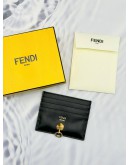 FENDI ROMA CARD HOLDER IN BLACK CALFSKIN LEATHER