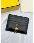 FENDI ROMA CARD HOLDER IN BLACK CALFSKIN LEATHER