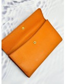 PRADA PORTAFOGLIO LACCIO 1M1133 LONG WALLET IN RAME ORANGE SAFFIANO LEATHER