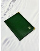 ROLEX PASSPORT HOLDER IN GREEN PEBBLED LEATHER