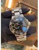 ORIS AQUIS SMALL SECOND DIVERS 500M WATER RESISTANT ORANGE DIAL SCALE REF 01.743.7673.4159-07.4.26.34EB 43MM AUTOMATIC YEAR 2015 WATCH -FULL SET-