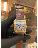 FRANCK MULLER MASTER SQUARE 18K 750 YELLOW GOLD 36MM QUARTZ YEAR 2007 WATCH -FULL SET-