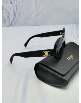 2024 CELINE TRIIMPHE 01 SUNGLASSES IN ACETATE IN BLACK -FULL SET-