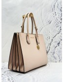 MICHAEL KORS MERCER LARGE TOTE BAG WITH STRAP IN SOFT PINK PEBBLED LEATHER