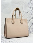 MICHAEL KORS MERCER LARGE TOTE BAG WITH STRAP IN SOFT PINK PEBBLED LEATHER