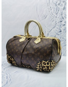 LOUIS VUITTON MONOGRAM CANVAS LEOPARD STEPHEN HANDLE BAG 