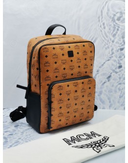 (UNUSED) 2023 MCM AREN MONOGRAM CANVAS AND LEATHER BACKPACK 